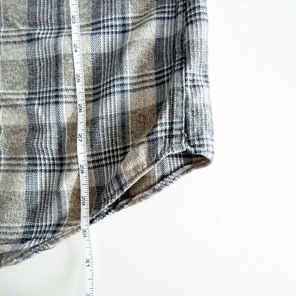 Woolrich Mens Button Up Shirt Twisted Dark Moccasin 100% Cotton Flannel Plaid L - Picture 7 of 8